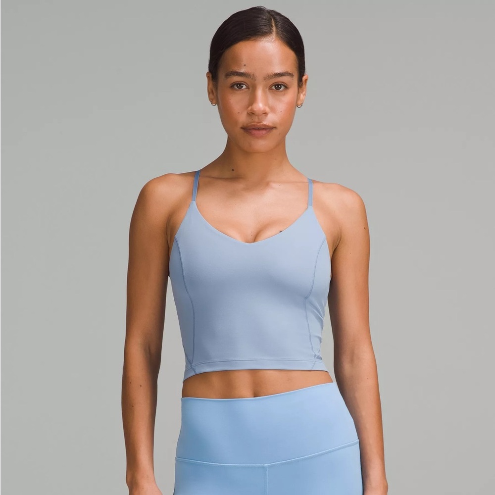 NWT Lululemon Align Cropped Cami Tank C/D, Blue Willow, Size 2